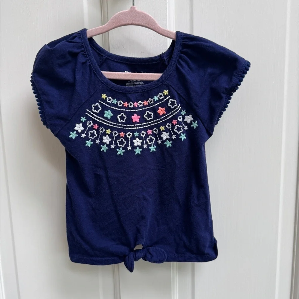 Garanimals 3T Girls Blue Star Short Sleeve Tee Blouse Shirt